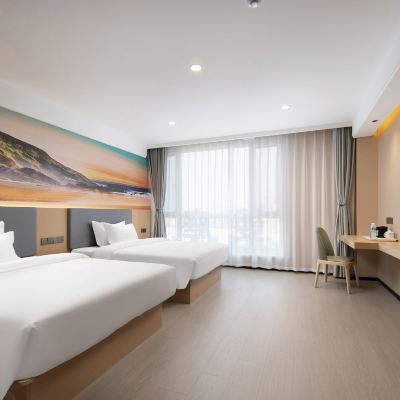 暖陽·雙床房【落地窗+乾濕分離+電視投屏】 富麗曼庭飯店（青島膠東國際機場店）優惠