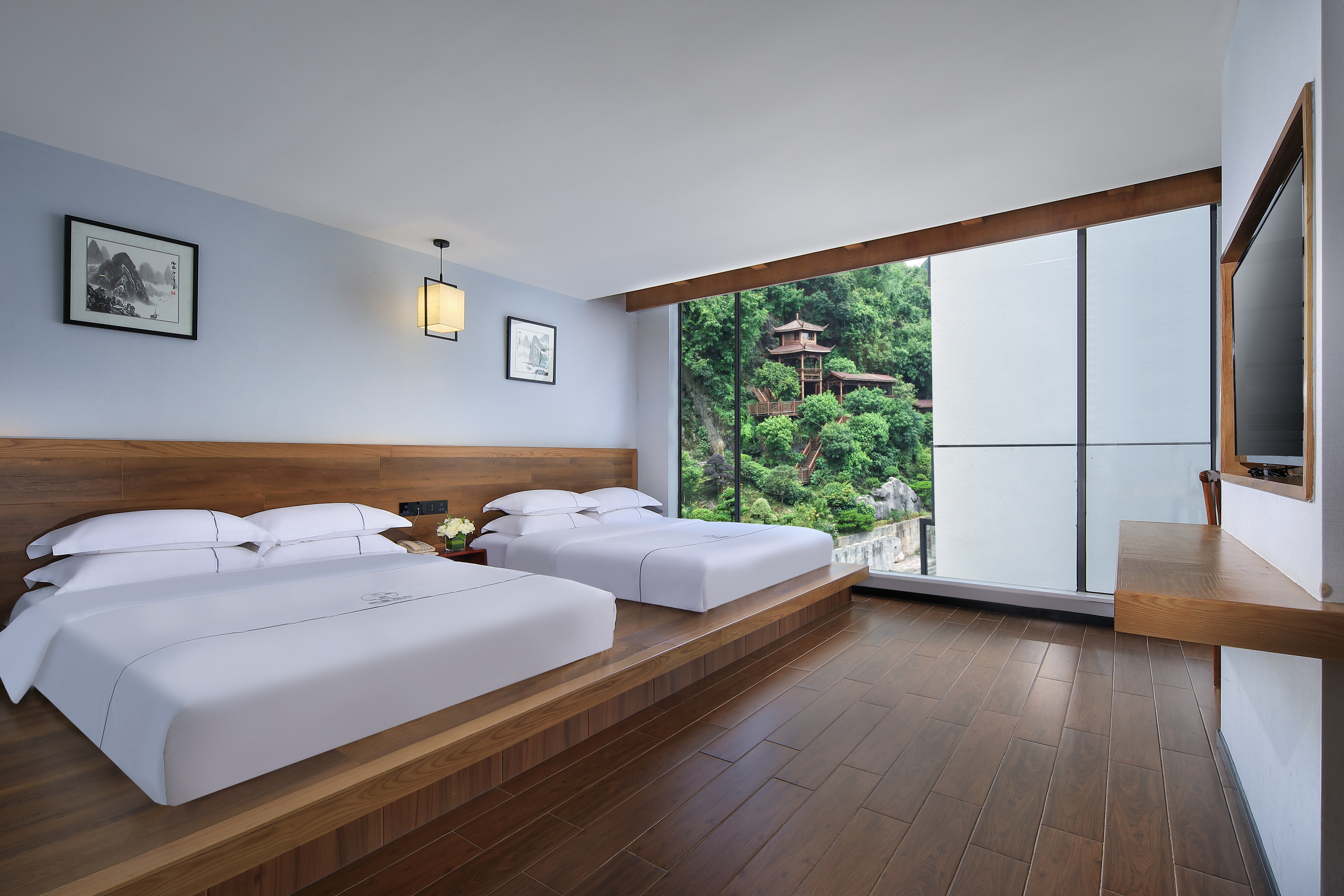 Xianchuang Hotel榻榻米双床房+和风雅榻+minibar