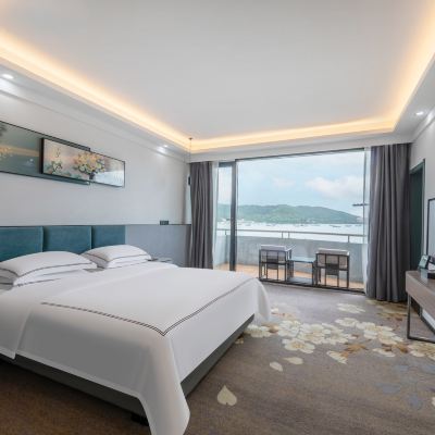 日落海景陽台麻將大床房〖全景落地窗+觀日落晚霞〗 深圳安縵四季海景酒店優惠