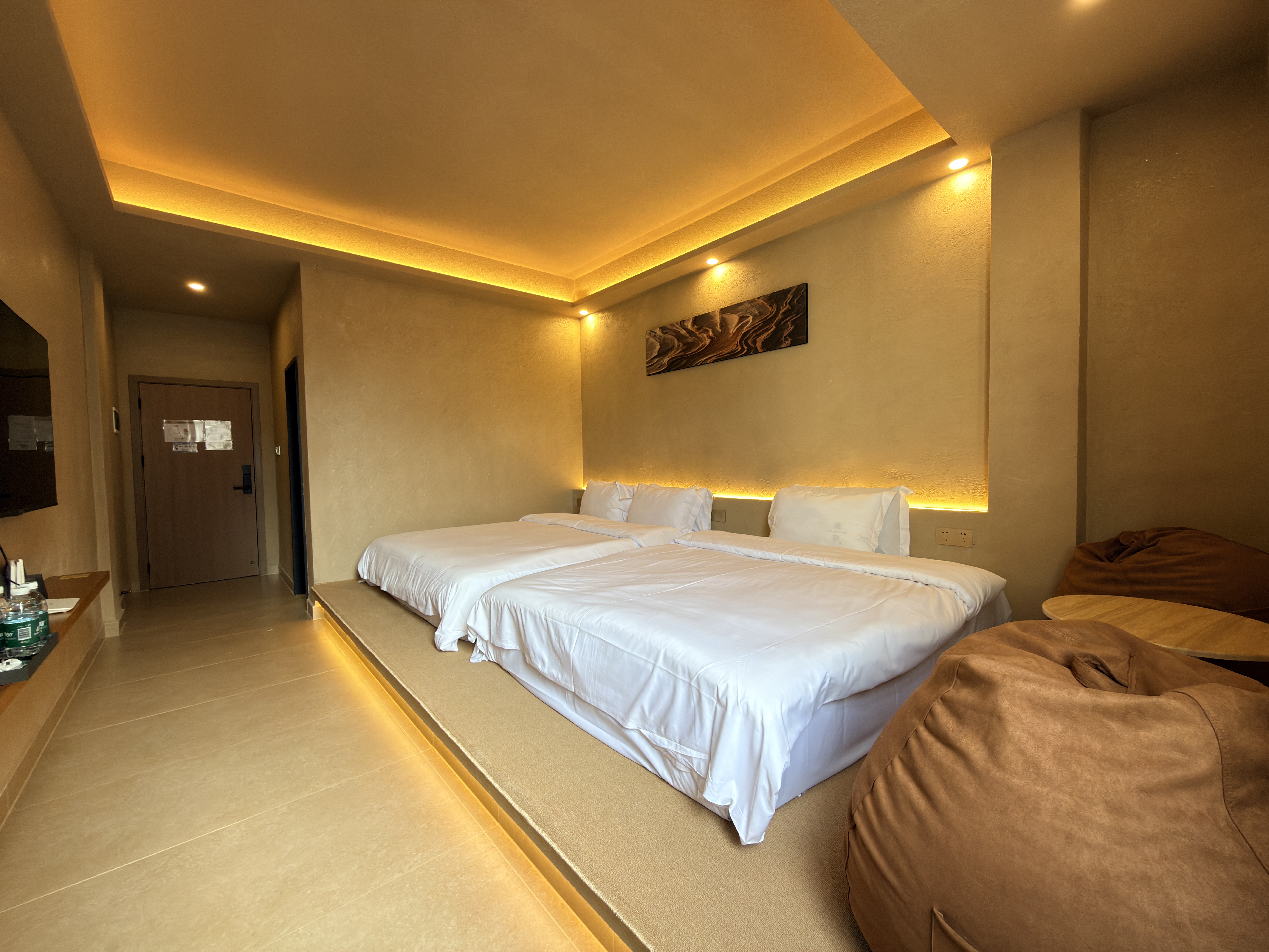 街景 静谧舒适双床房