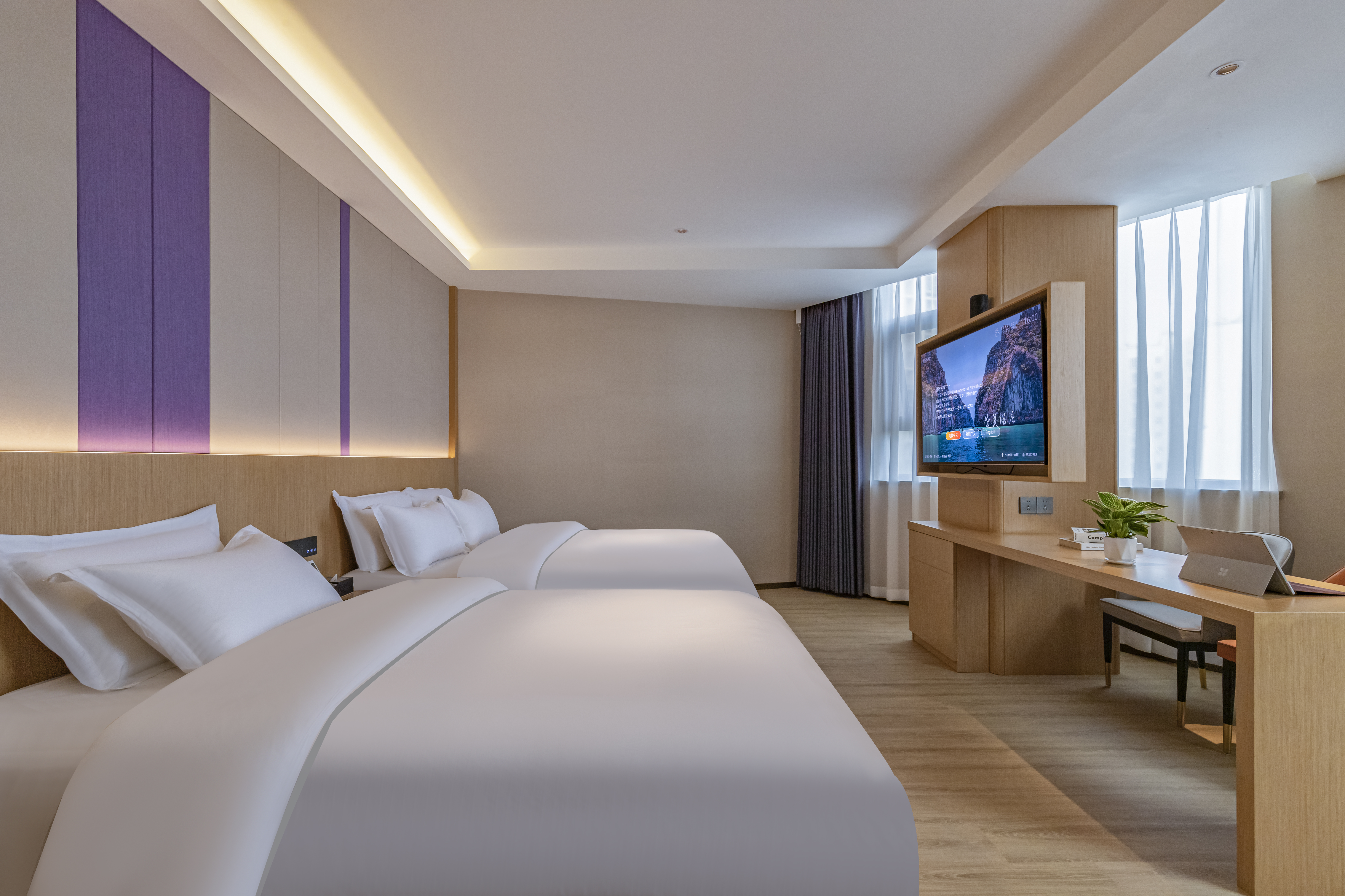 智享城景双床房【智能小度客控+空间大】