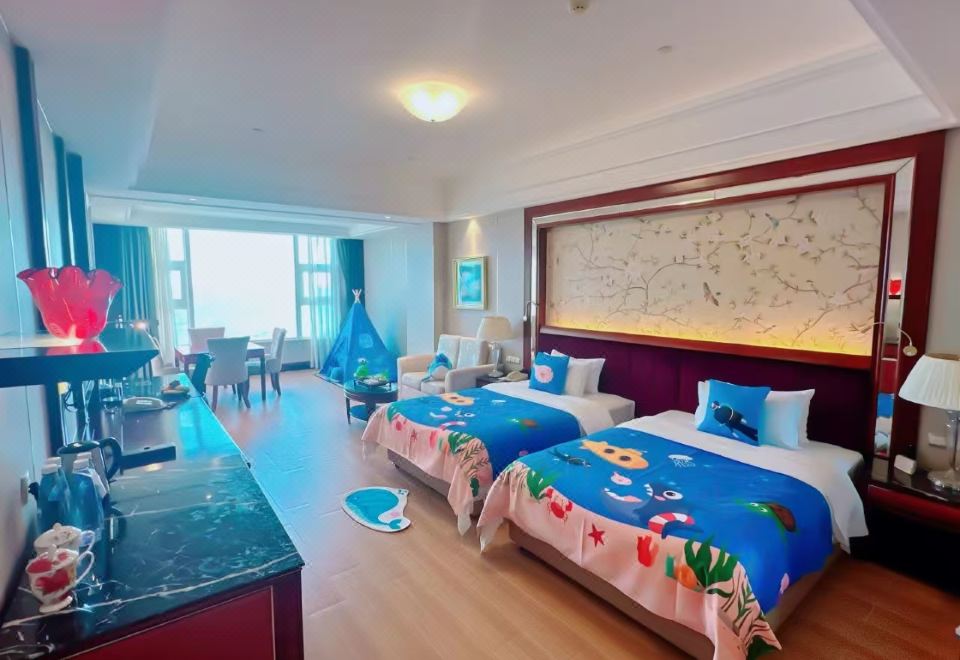 海景亲子双床房（海景落地窗，帐篷童趣）
