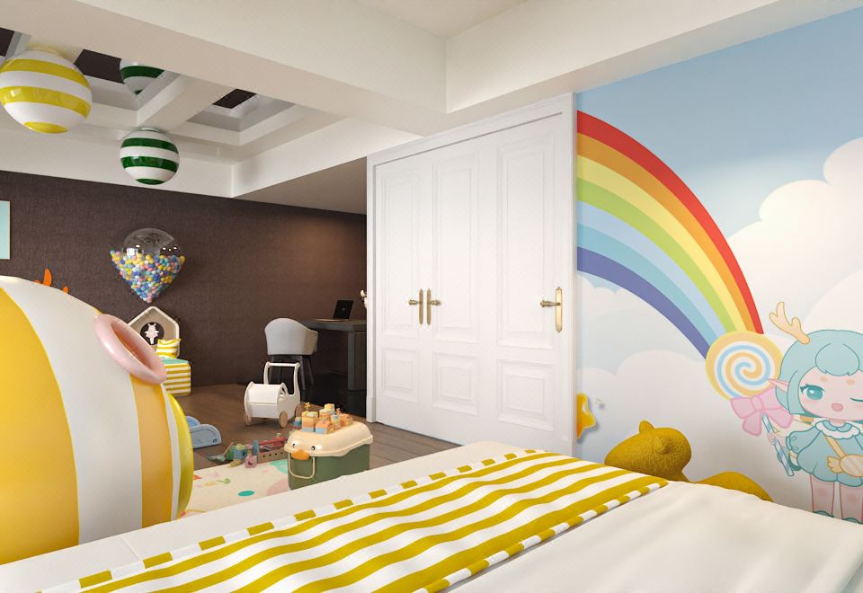 糖果飛屋主題180°海景日出家庭房（玩具桌 | 滑滑梯）