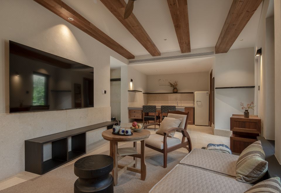 归樵·Loft亲子庭院套房[落地窗+双床+泡池]