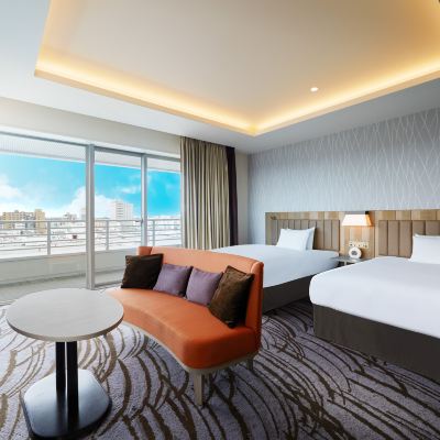 精緻套房（2張雙人床，帶陽台） ANA Crowne Plaza 北海道全日空千歲皇冠假日飯店優惠