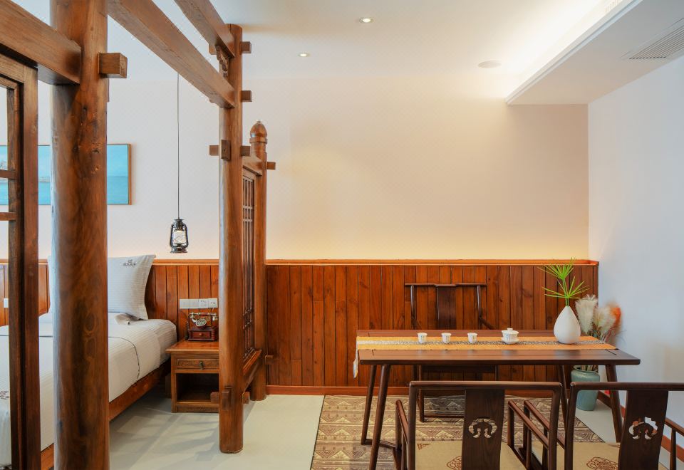 庭院景观双床房