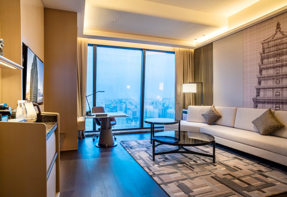 270°一室一厅|城景行政双床套+独立会客厅+戴森吹风机