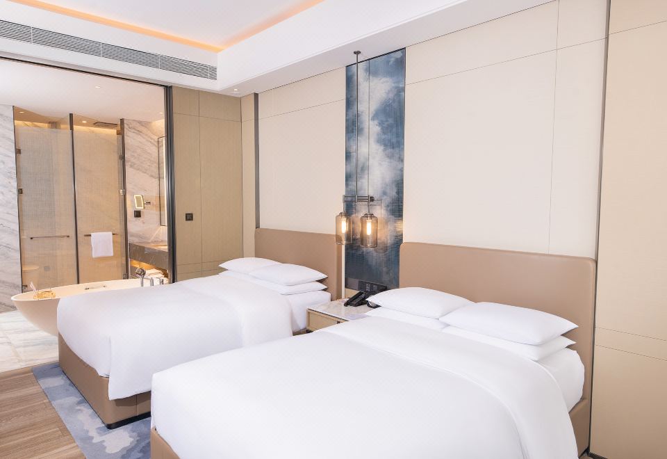 城市景观双床房