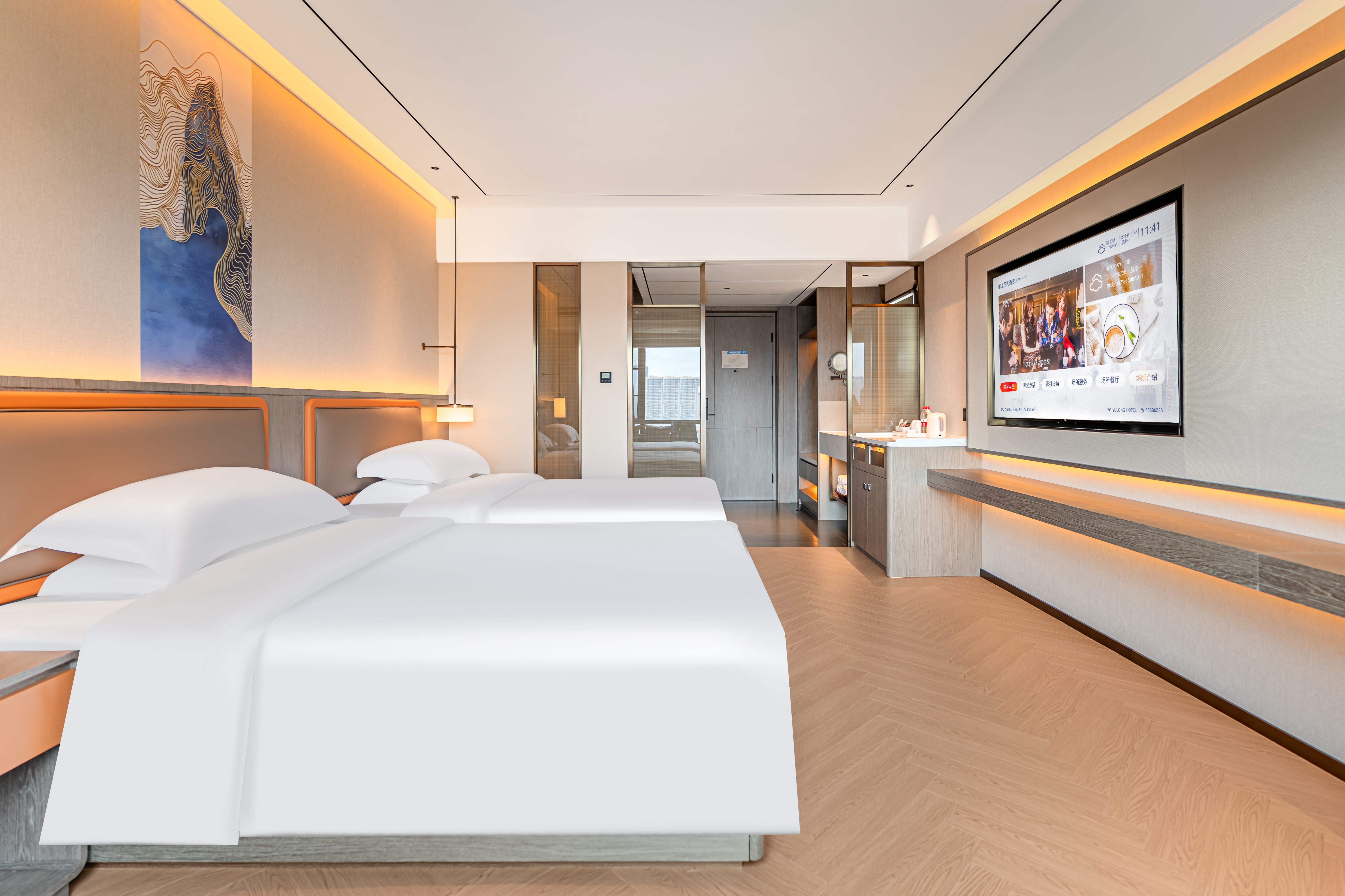 花畔園景雙床房（智能客控+高速吹風機+助眠床墊）