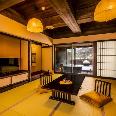 【禁煙】スイート和洋室ツイン「天空庵」展望風呂付 湯快リゾート 湯原温泉 輝乃湯 クーポン