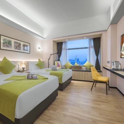 高級城景雙床房 | 護頸枕芯·通透採光+休閑椅+智能馬桶 瑞濤酒店（佛山順德清暉園店）優惠