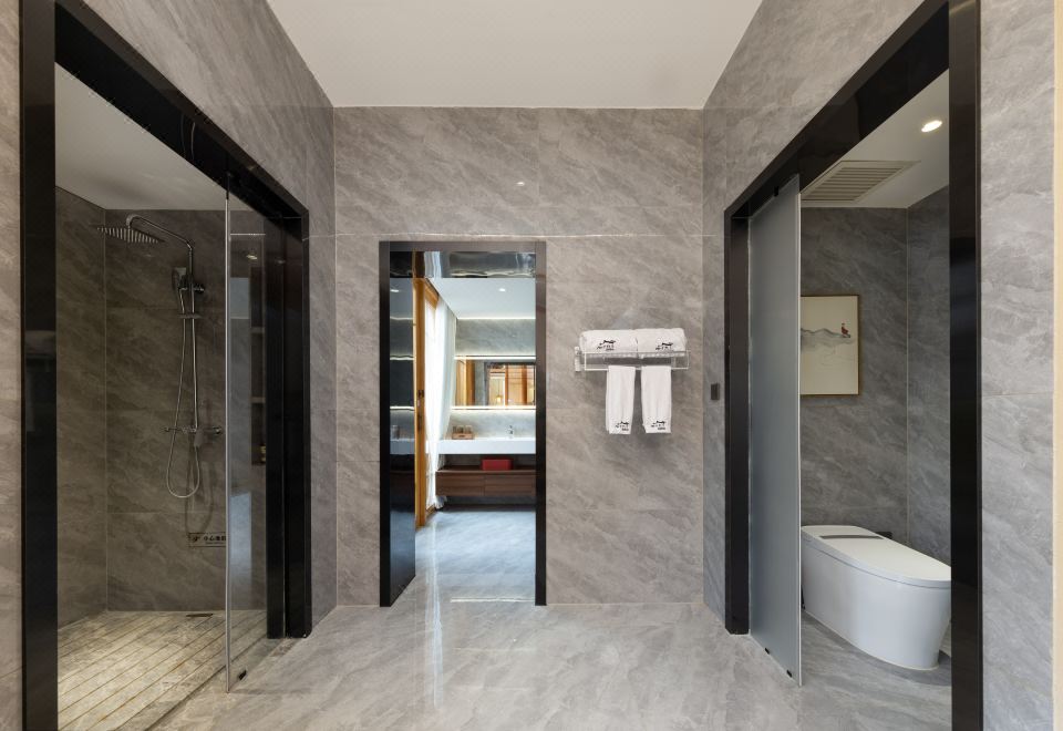 景觀浴池套房『幽玄』｜室內溫泉.落地窗茶臺