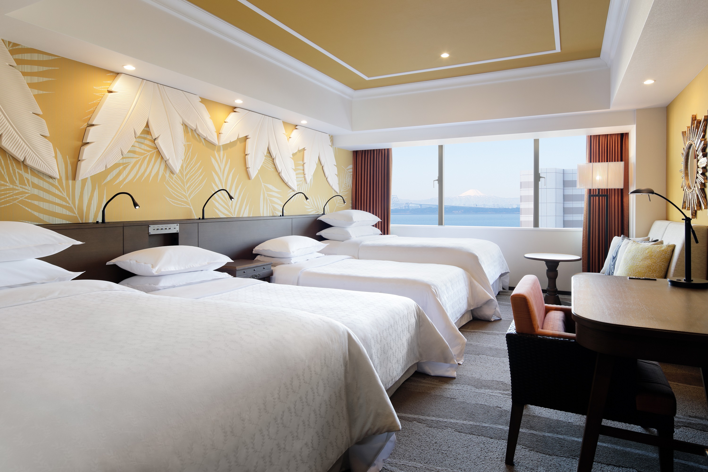 公园翼四张床房