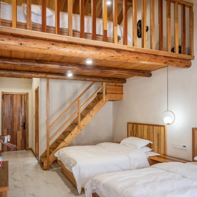 幕清·親子房｜極簡風loft·陽台 聽澗·幕宿私湯設計民宿（烏鎮西柵景區南門店）優惠
