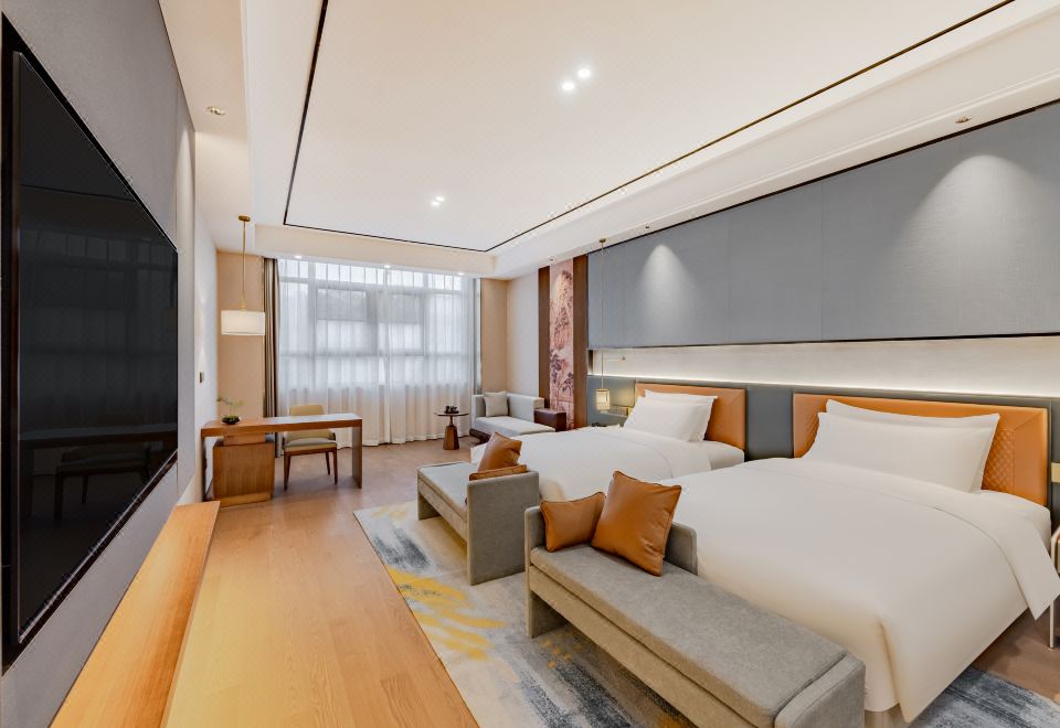 1號樓行政雙床房（山景秋色+智能客控+75寸投屏電視）