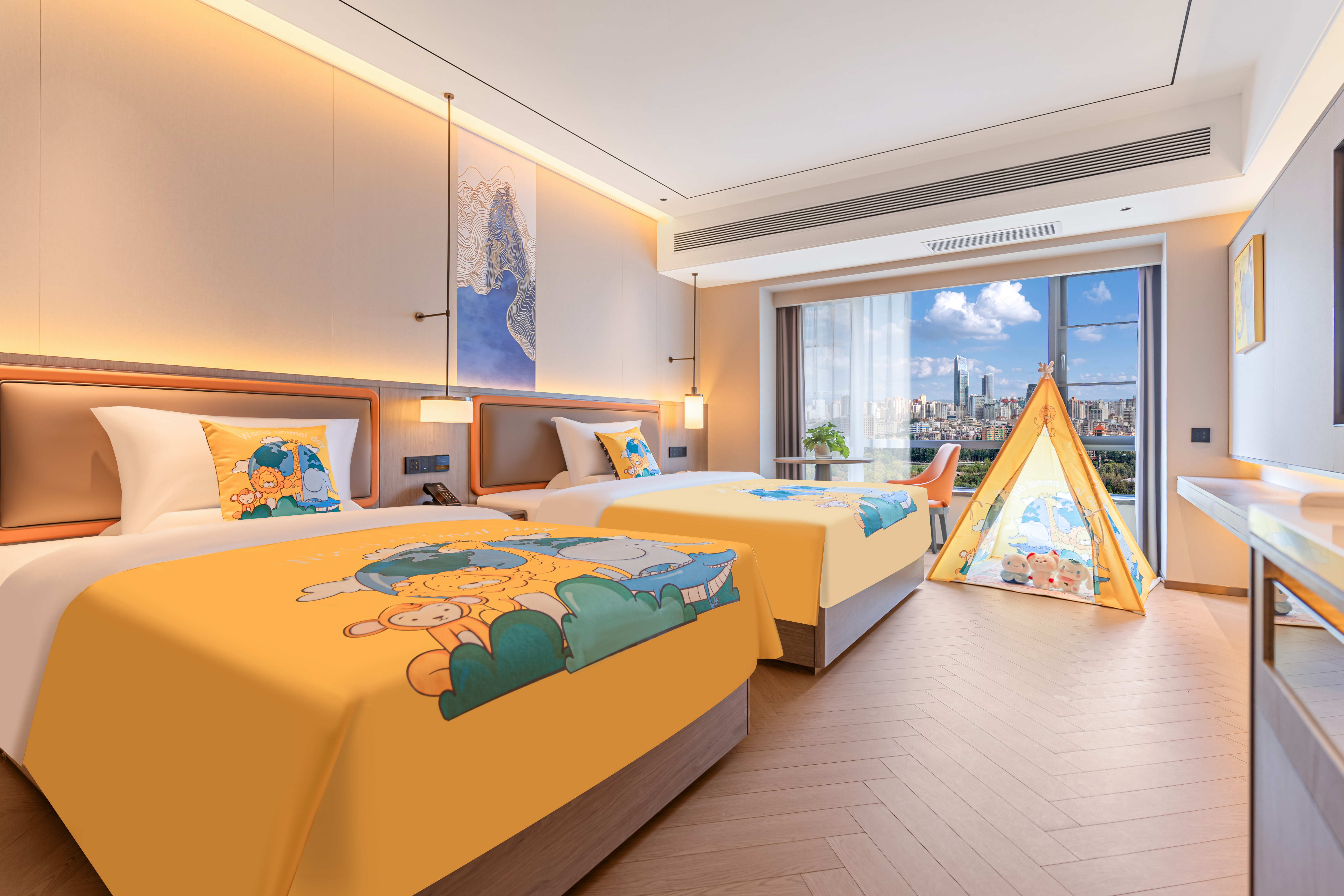 花园亲子主题双床房（小童帐篷+智能客控+mini吧）