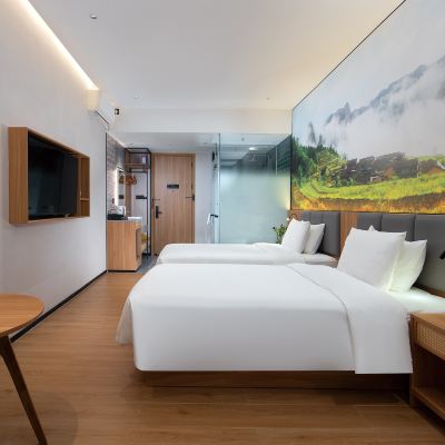 高級雙床房（手機投屏+新風系統+記憶枕+助眠床墊） 深圳華僑城世界之窗秋果飯店優惠