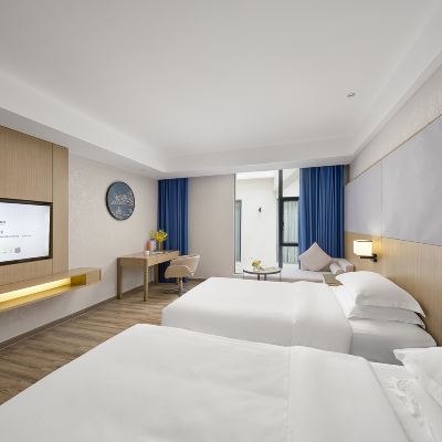 行政雙床房[超大床墊•電動窗簾•俯瞰城市景觀•安靜眠] 柏高飯店（廣州北站花城路地鐵站店）優惠