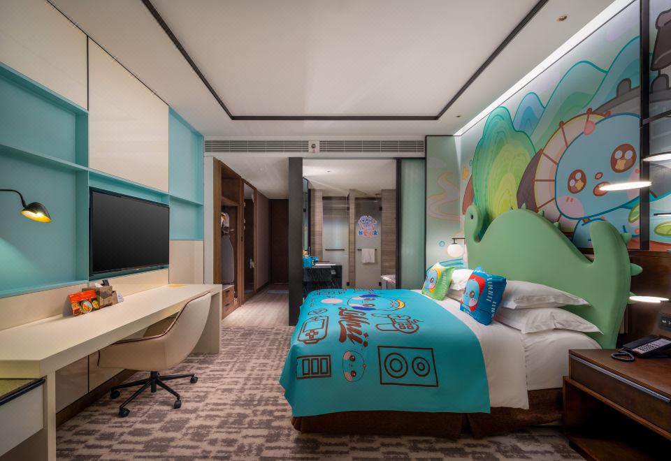 小恐龙Limnii主题大床房（萌娃帐篷丨玩具桌丨绘本）