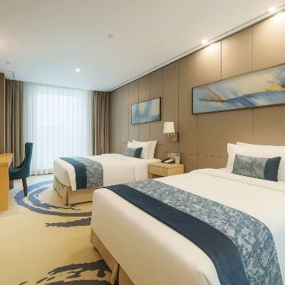 雅緻雙床房【高級床品+空氣凈化+迷你冰箱+園林美景】 廈門金日銀海藍戴斯飯店（機場店）優惠