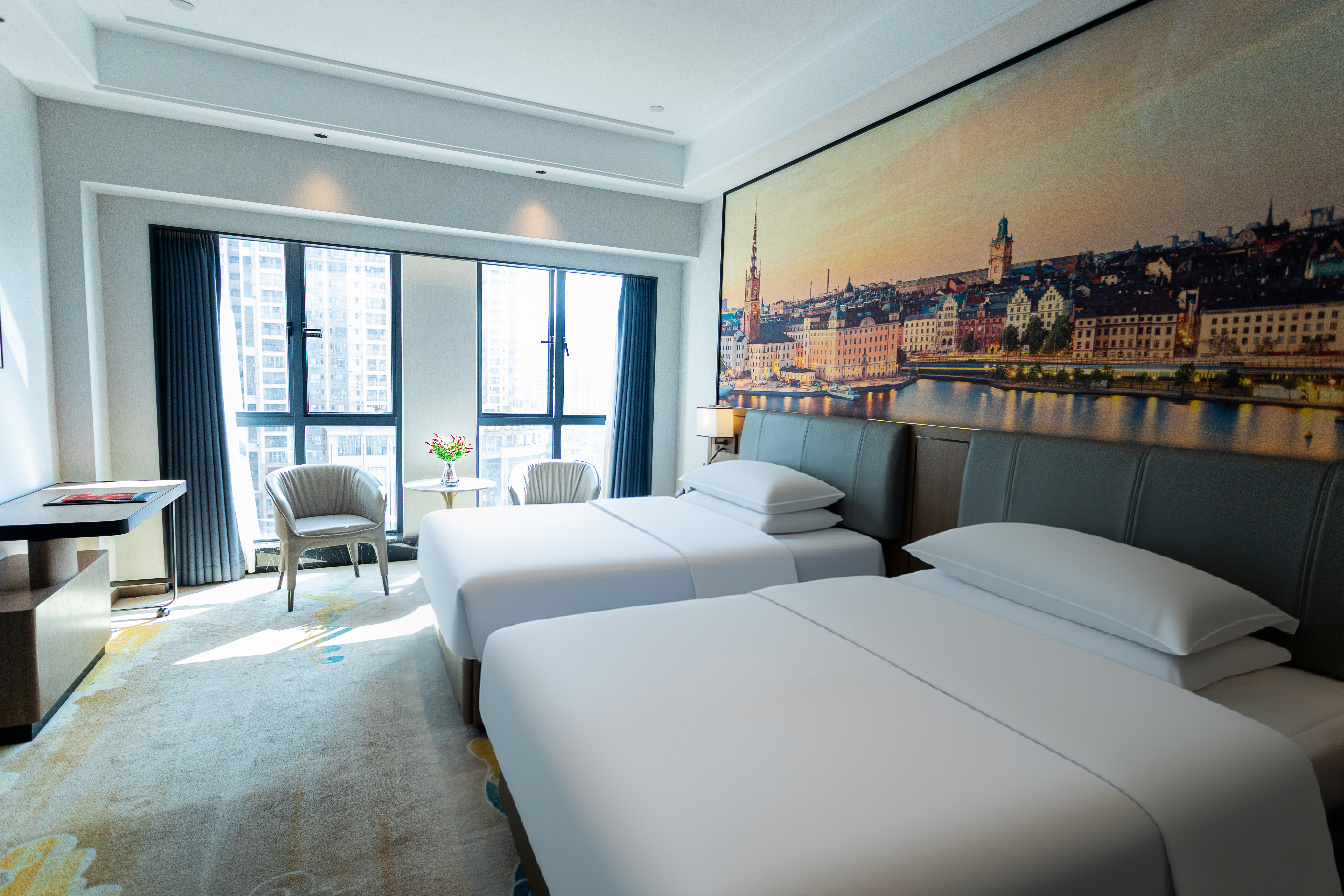 商务双床房【思雅优馨+全落地窗+全屋智能语音】