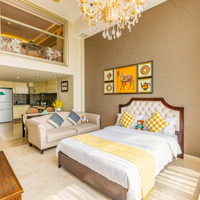 雲悅親子Loft三床套房{180°絕美夜景+洗衣機冰箱+微波爐廚房} 正佳金殿維福頓公寓（珠江新城正佳廣場店）優惠