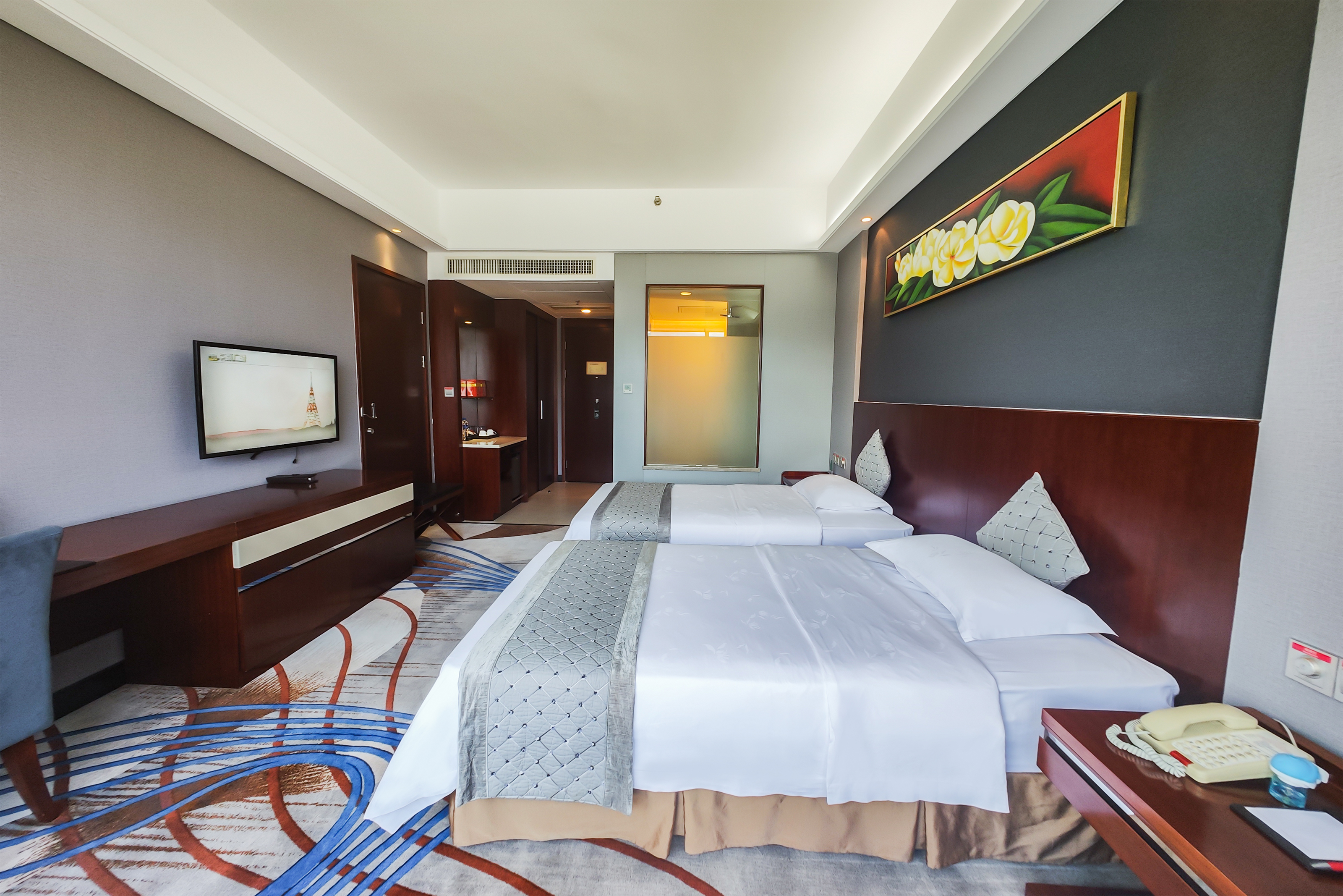 商务双床房（城市景观+慕斯床品）