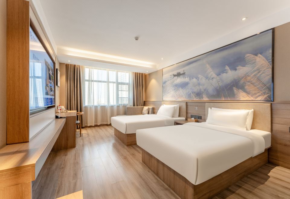 高级双床房【亲肤面料?乾湿分离衞浴?65寸投屏电视】