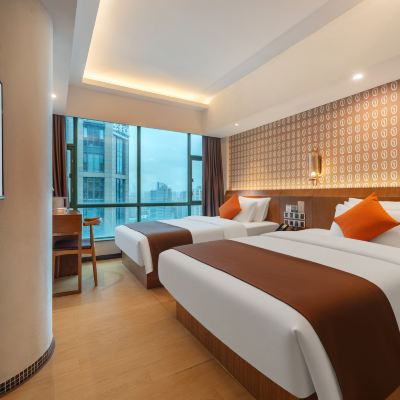 城景雅緻雙人房（商務書桌+乾濕分離+窗外城景） 廣州V酒店北京路步行街店優惠