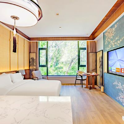 沐臻軒·雅緻大床房（靜賞庭院+靜享睡眠+新中式簡約） 烏魯木齊頤中園飯店（紅山人民公園店）優惠