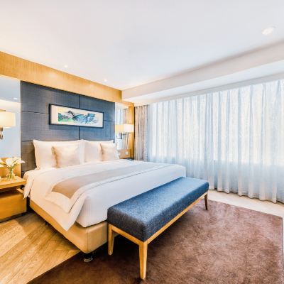 一房豪華套房（獨立客廳帶沙發+特大床） 成都盛捷江畔服務公寓優惠