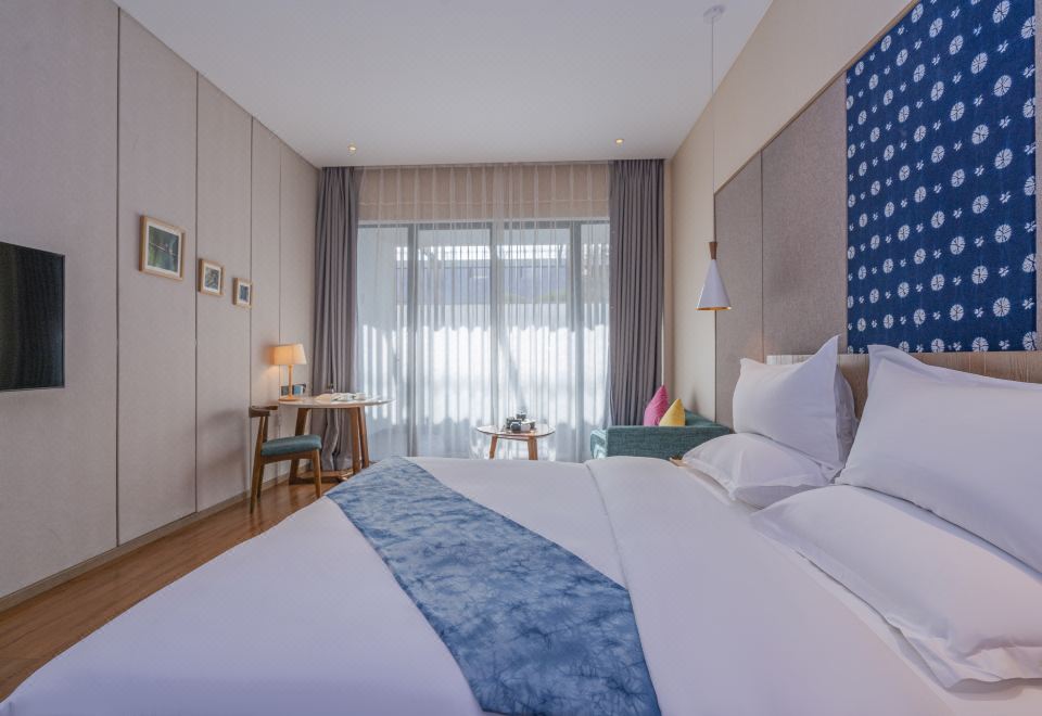 C区无垠双拼大床房,舒适5A级鹅绒被,独立衞浴,中央空调