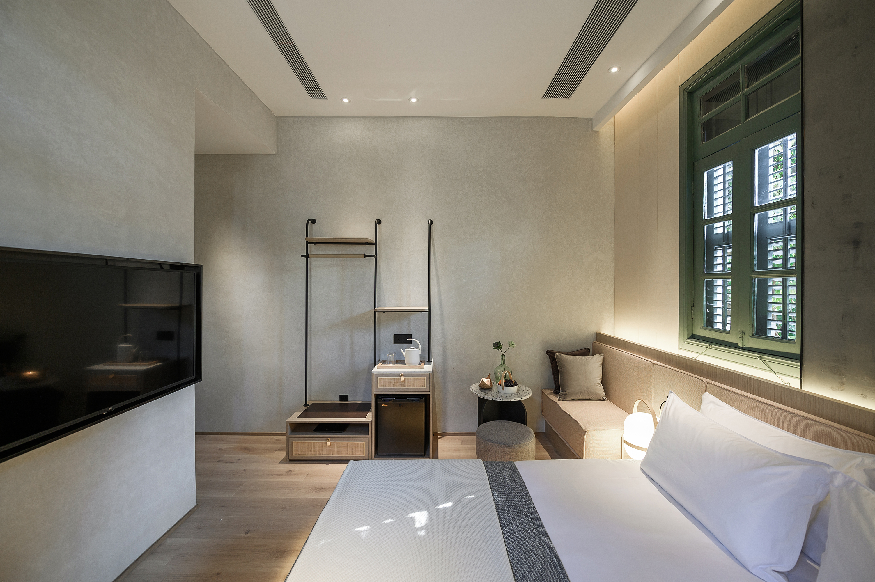 榄夕·阳光大床房｜乾湿分离+解压记忆棉枕头+助眠套装