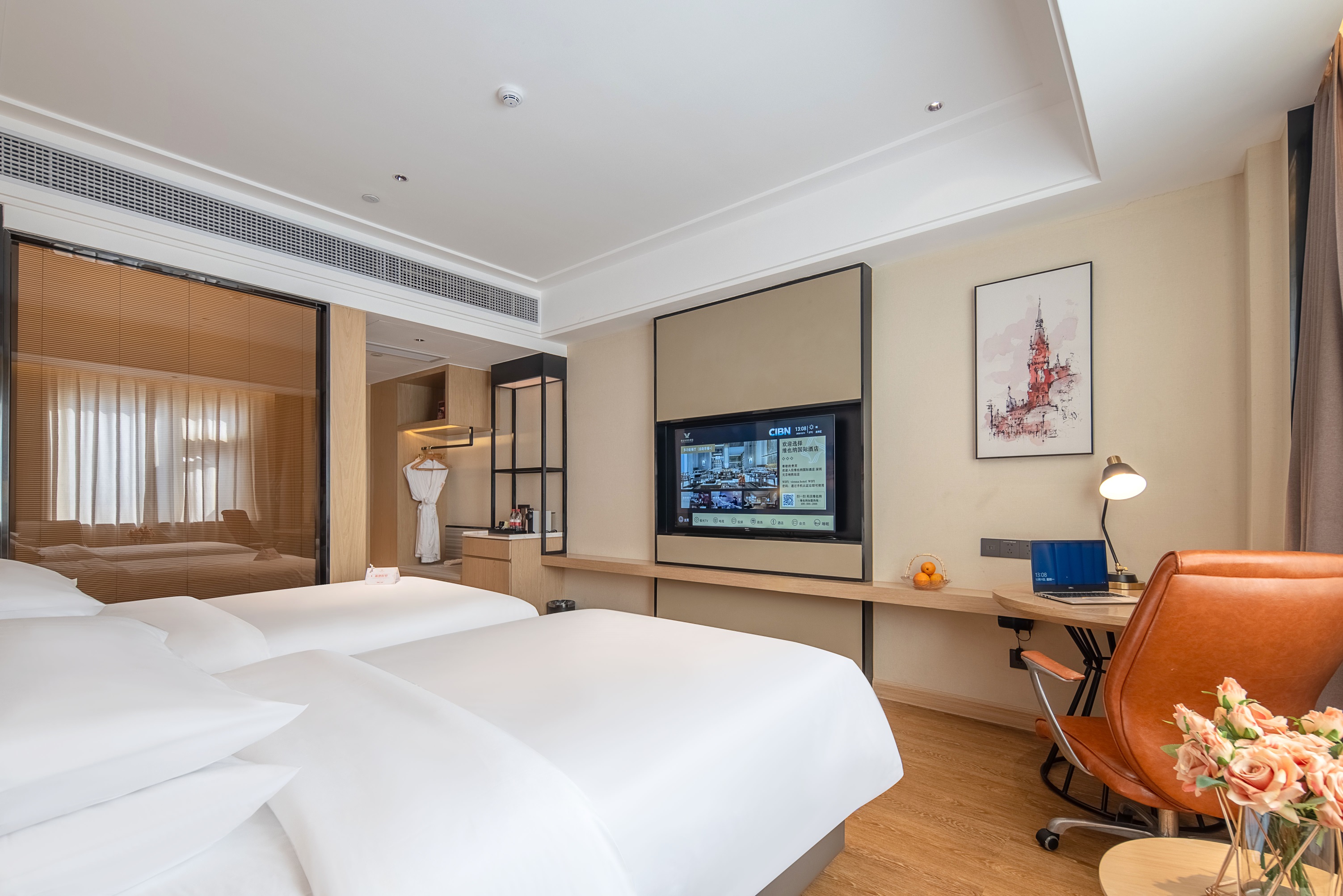 商务双床房【愉梦床垫+商务办公+宽敞舒适+Coffee机】