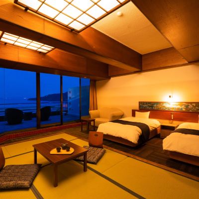 【禁煙】スタンダード和洋室ツイン 内風呂なし 湯快リゾート 平戸千里ヶ浜温泉 ホテル蘭風 クーポン