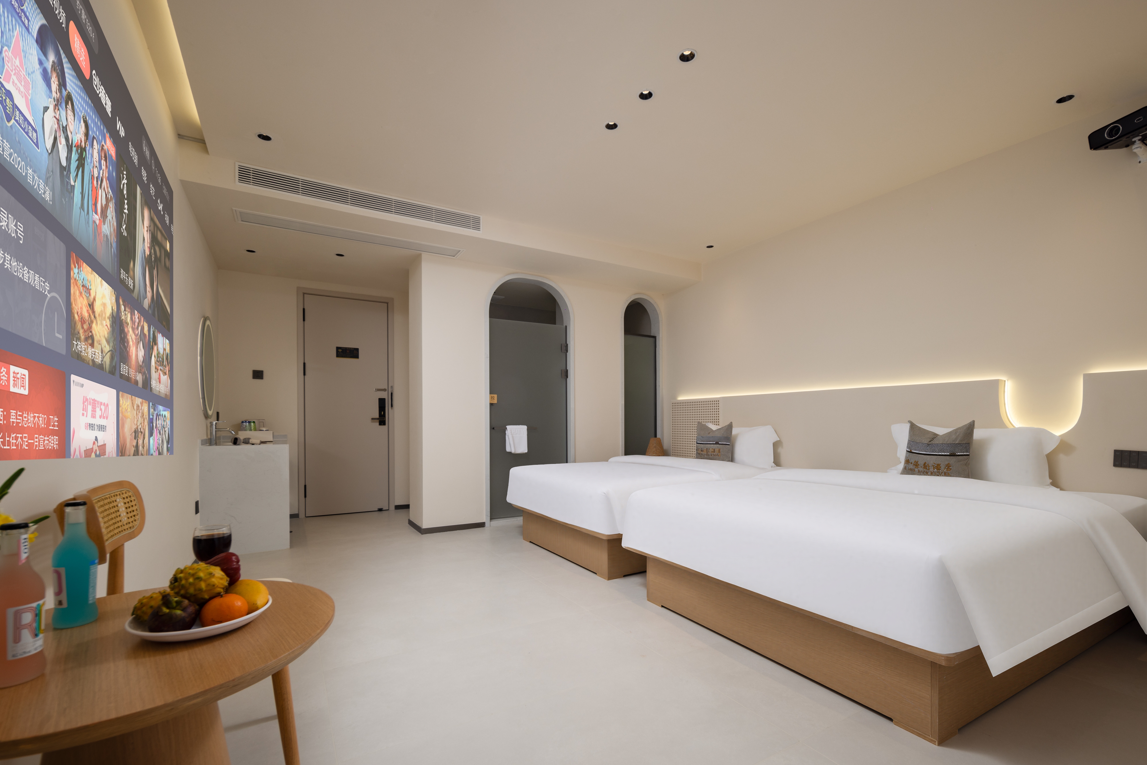 椰风拾光丨雅致双床房[AI智控-柔软床品-畅享影音]