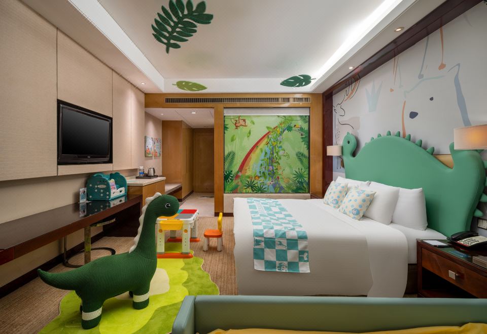 夢游XIAN境主題家庭房（恐龍小床丨玩具桌）