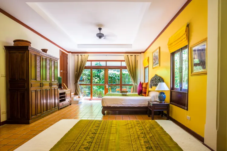 Gold Antique Room With Forest View