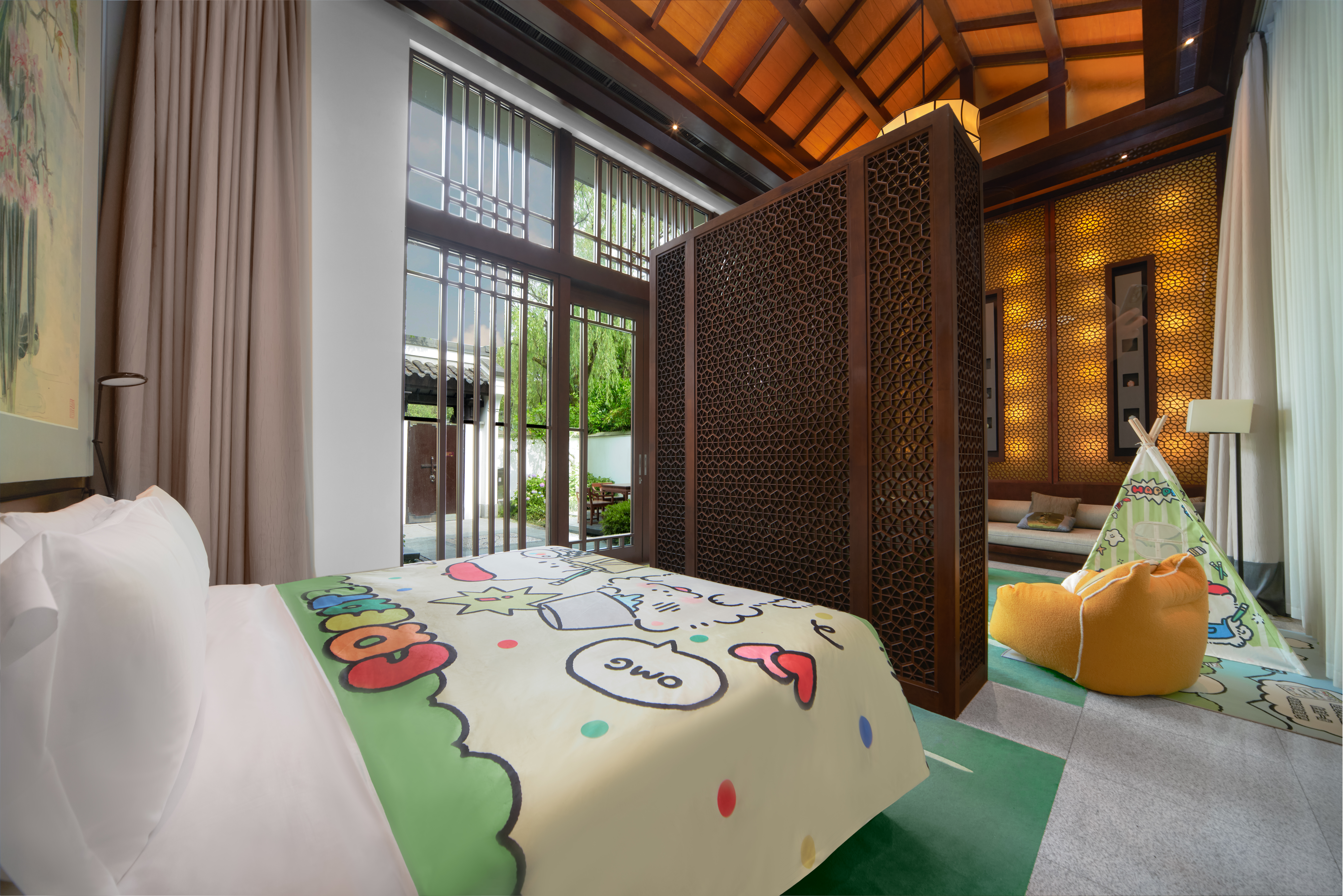 双卧室按摩池别墅-亲子主题房