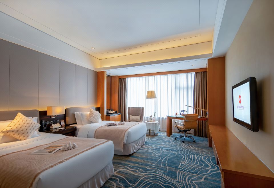 豪華雙床房（觀鷺島城景+商務辦公）