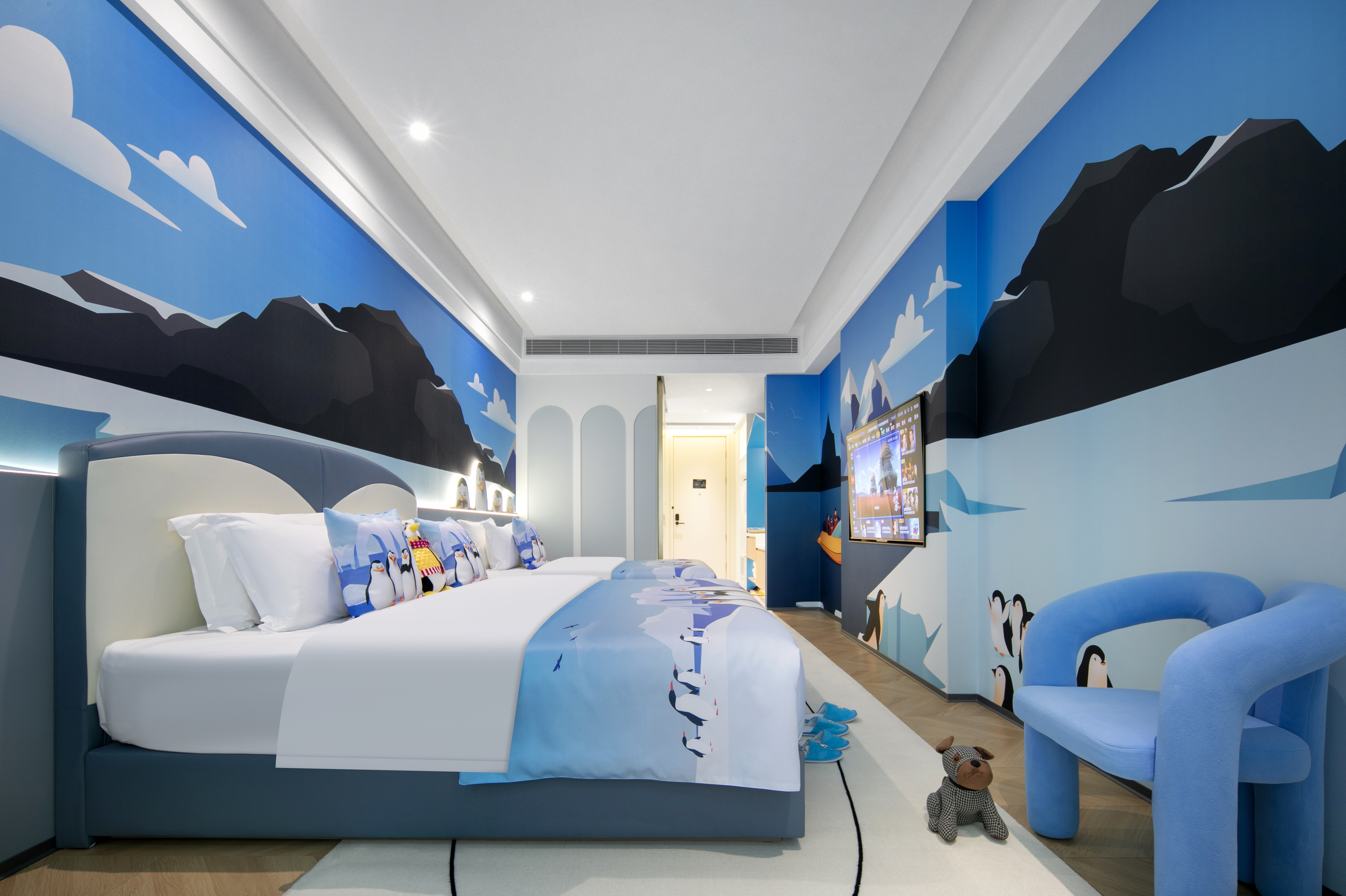 企鵝親子雙床房【主題萌趣+小童浴缸】