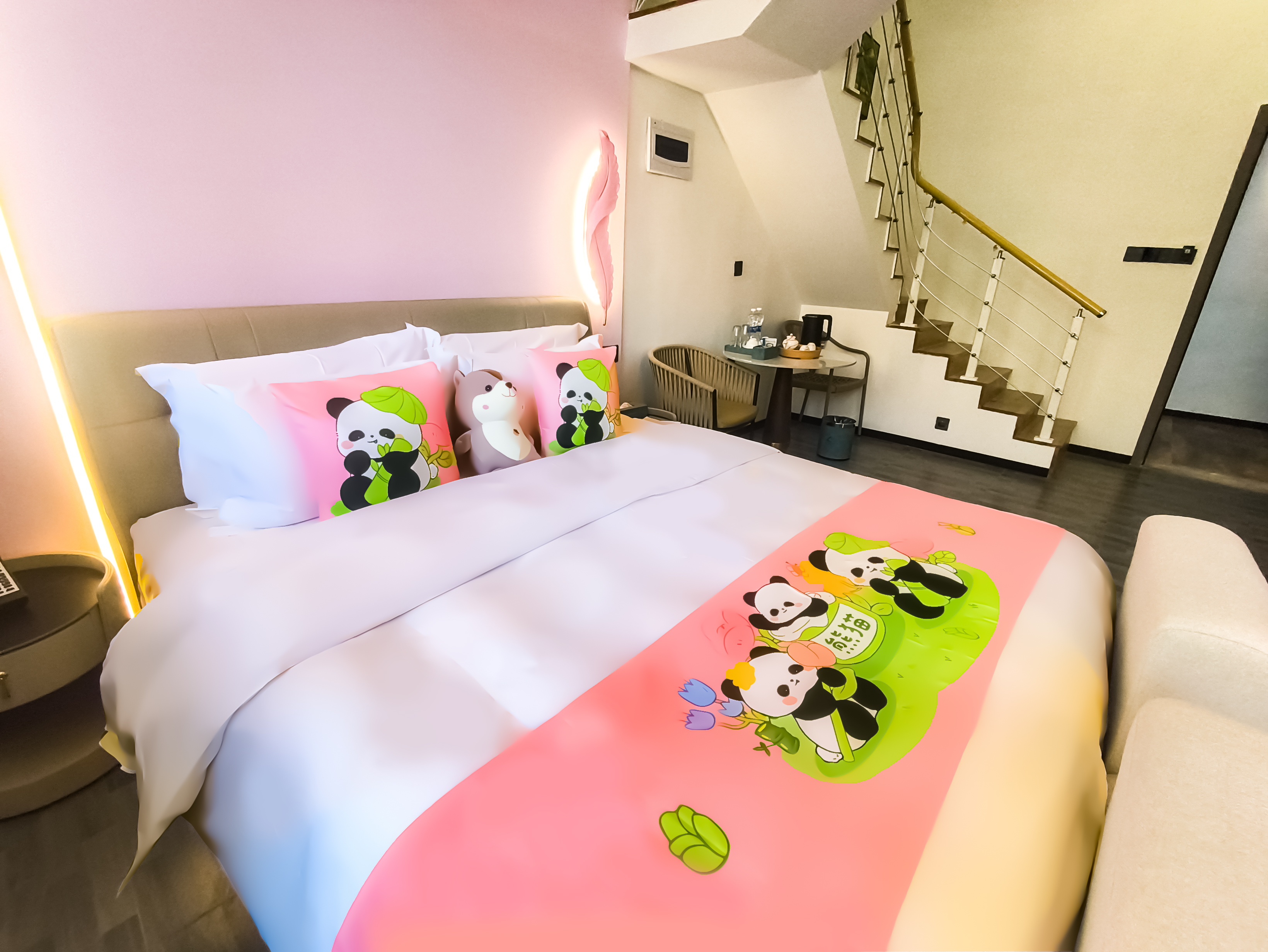 复式亲子直通漂流河房（独立泡池）