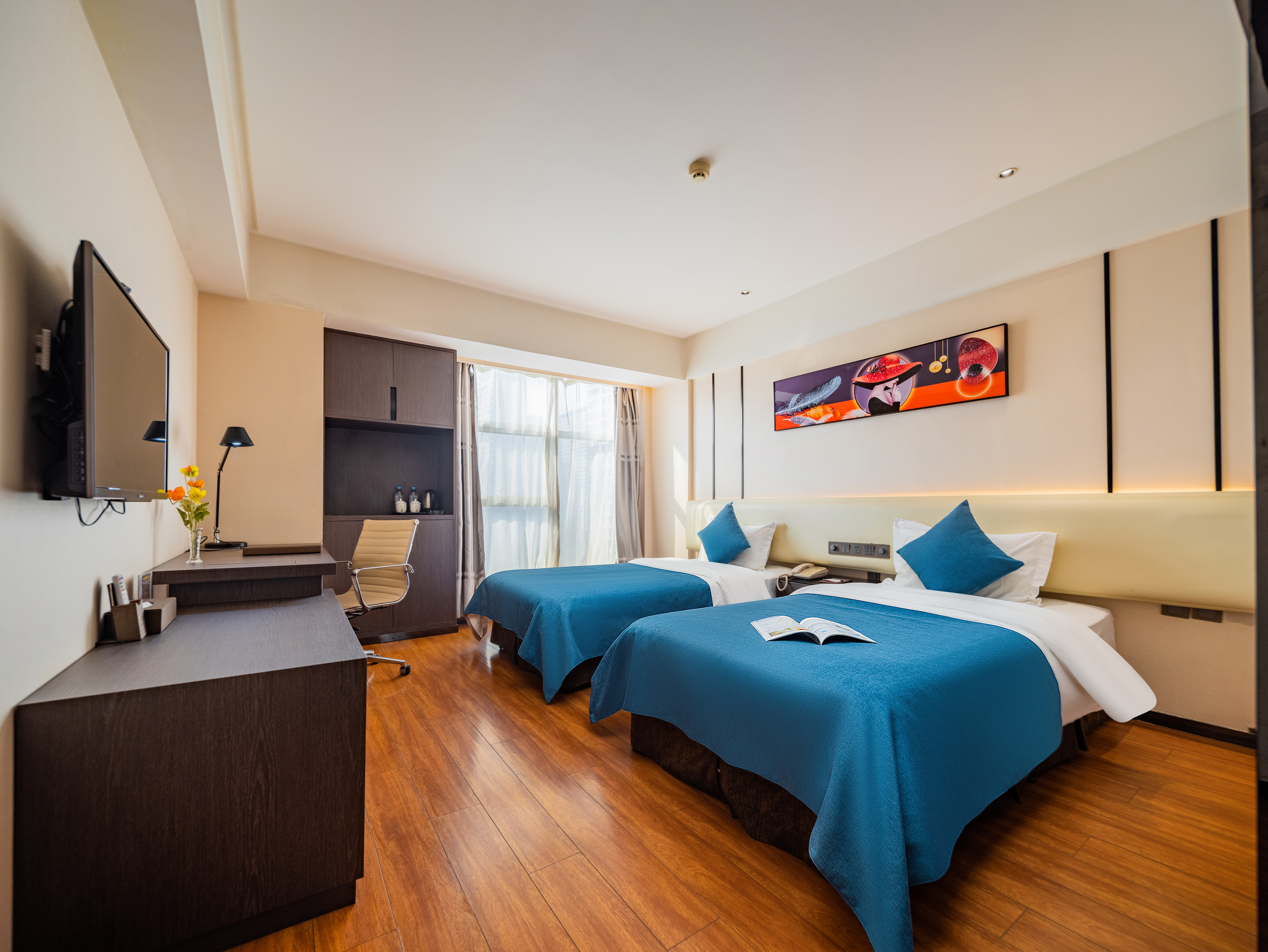 景行·阳光双床房【乾湿分离+地暖制热+大落地窗】