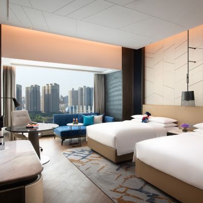 萬麗雙床房丨180°盡覽曲江CBD夜景 西安萬麗酒店優惠