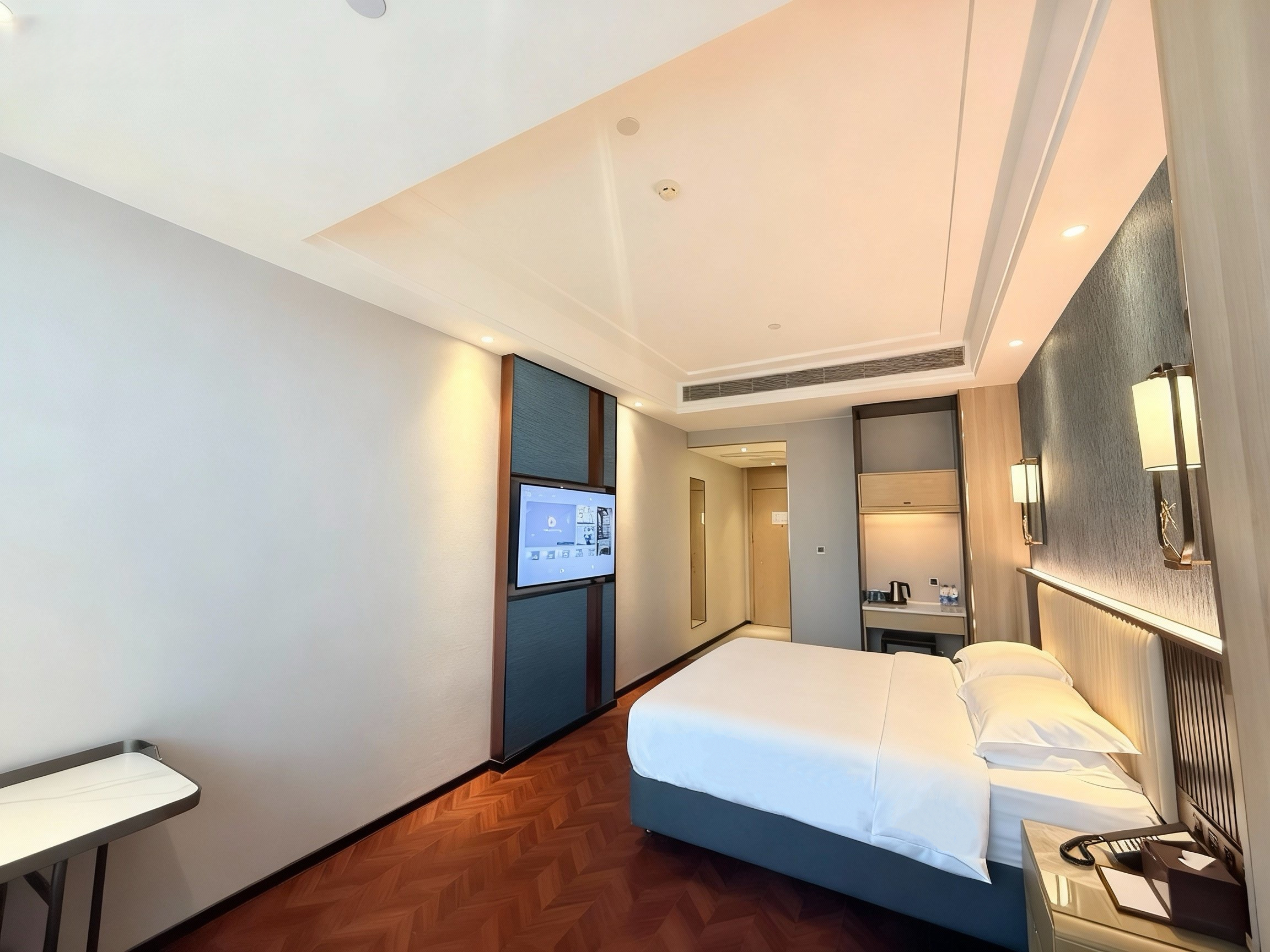 精致商务房（智能马桶-小冰箱-裸棉寝具-城市景观）