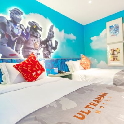 英雄傳奇主題雙床房 上海海昌奧特曼主題飯店優惠