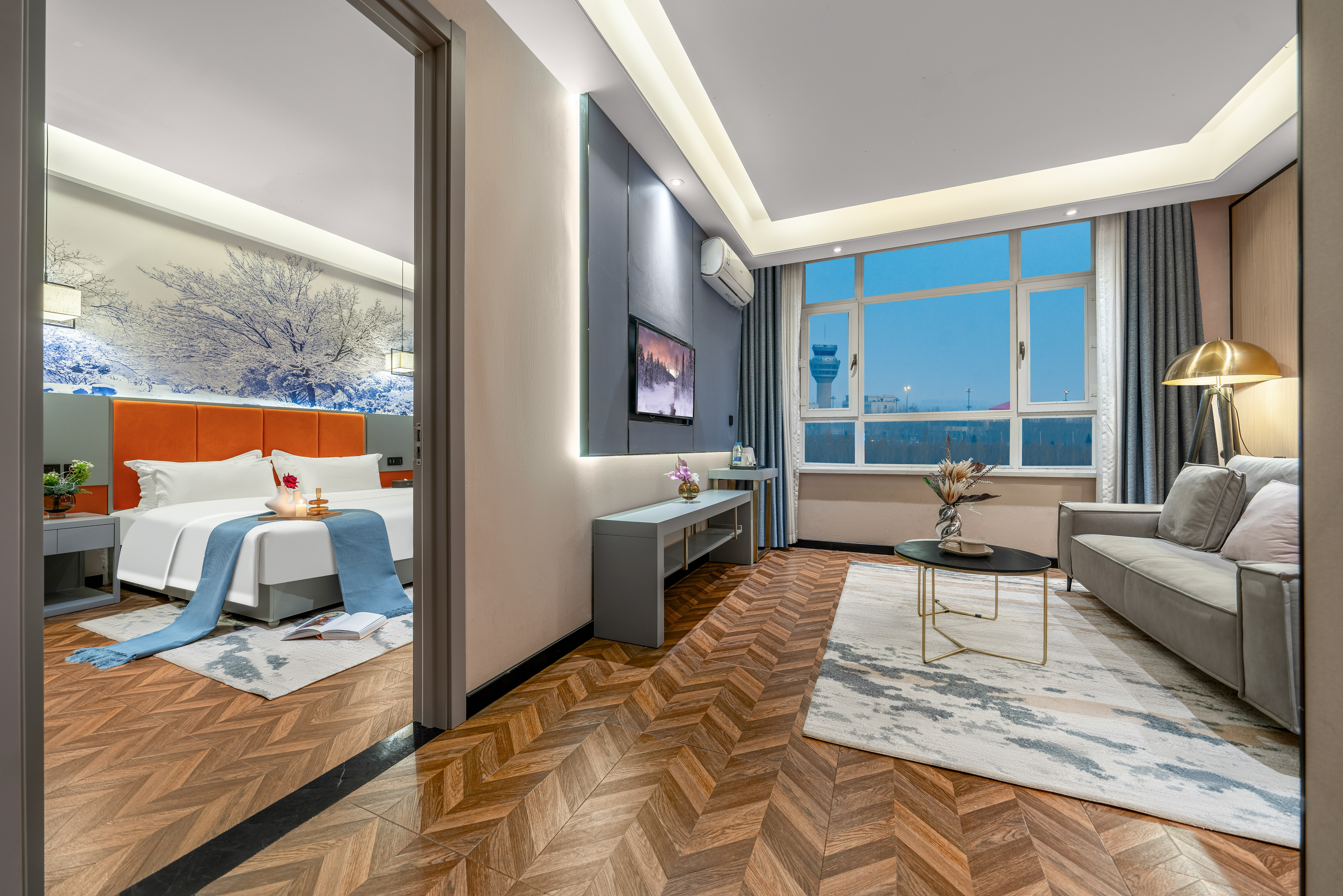 奢享豪华套房【智能马桶+0压记忆棉床+梳化床+按摩器】