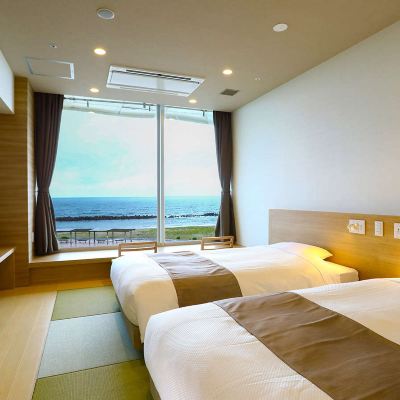 【禁煙】スーペリア和ベッドツインシャワーのみ(オーシャンビュー) 夕映えの宿 汐美荘 クーポン