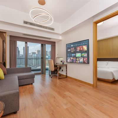 高定零壓一房一廳丨巨幕影音丨投屏丨視頻會員 珠海華髮·會展行政公寓優惠