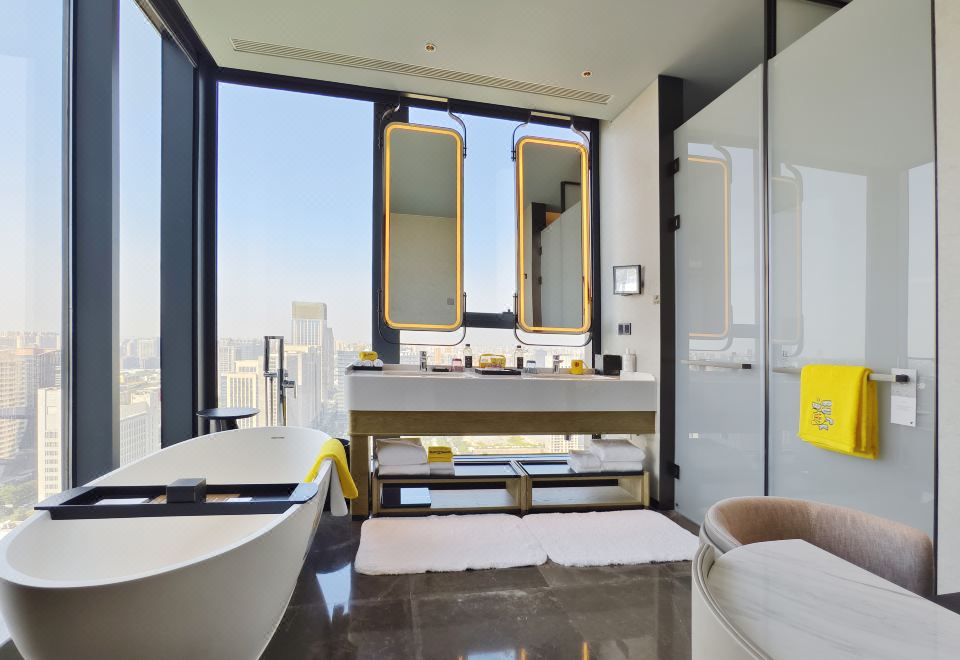 一室一厅|小黄鸭主题家庭房-小童上下铺+游戏区